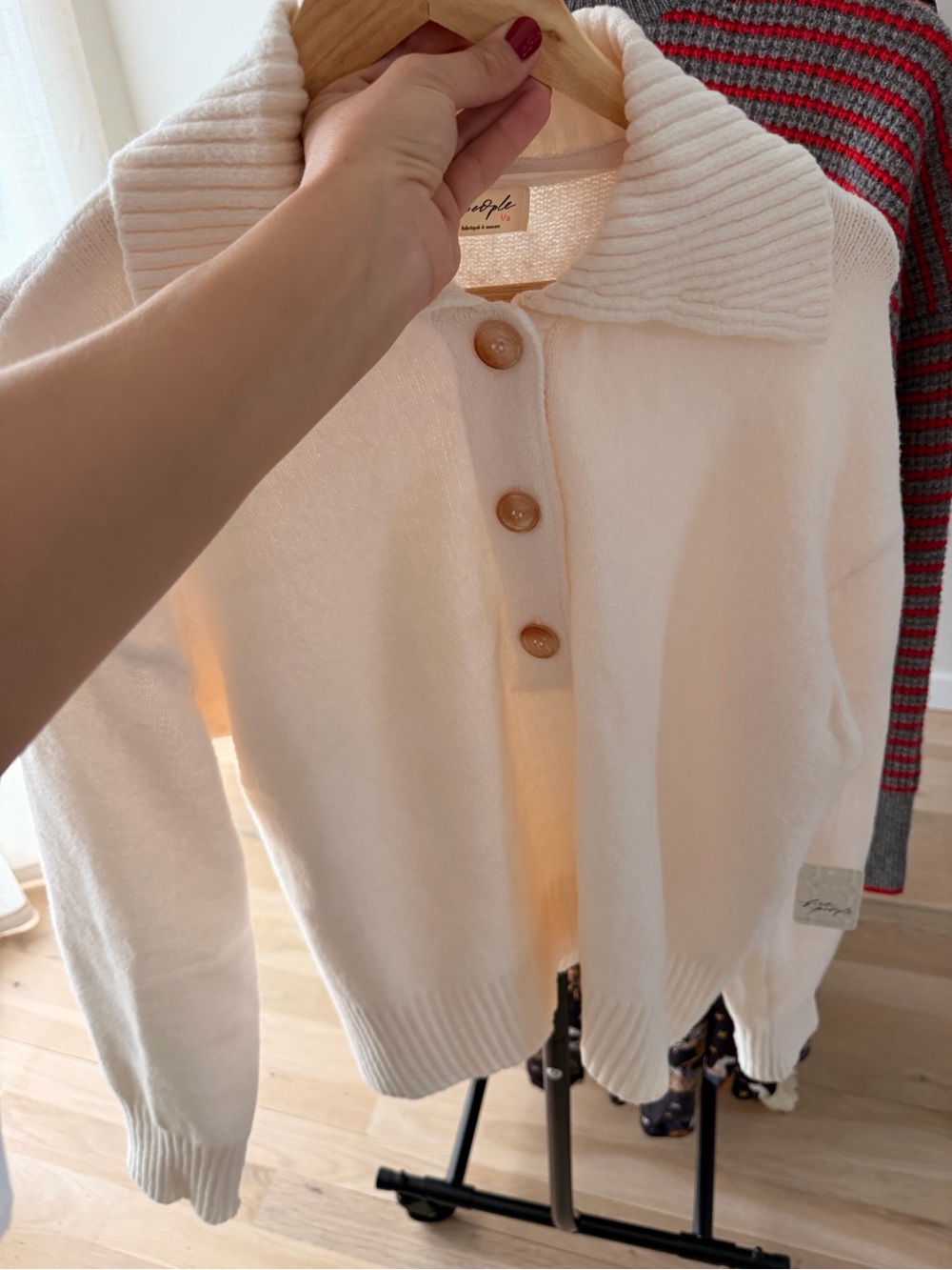 NWT Free People Trading Up Polo Sweater